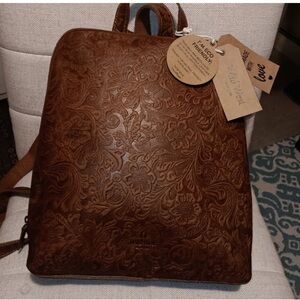 Wild West tooled Leather purse